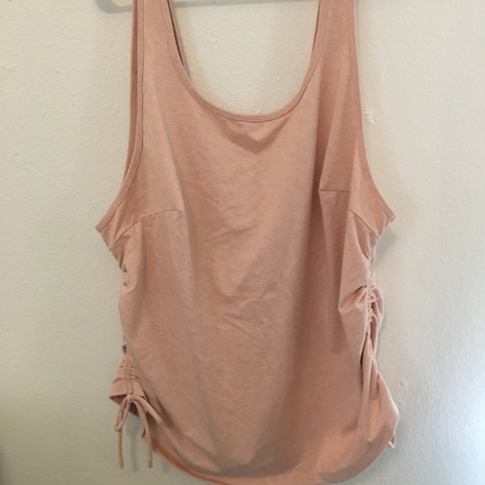 Ruched Side Pink Workout Top